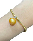 Golden South Sea HOPE Pearl Diamond Bracelet 18kt