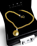 Golden South Sea HOPE Pearl Diamond Bracelet 18kt