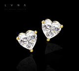 0.90cts I VVS Heart Brilliant Stud Solitaire Diamond Earrings 18kt