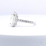 1.49cts L VS1 Marquise Center Paved Diamond Engagement Ring 14kt | IGI Certified