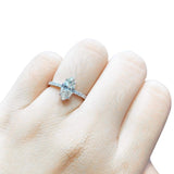 1.49cts L VS1 Marquise Center Paved Diamond Engagement Ring 14kt | IGI Certified