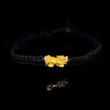 The Vault | 24kt Lucky Piyao Black String Unisex Bracelet