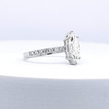 1.49cts L VS1 Marquise Center Paved Diamond Engagement Ring 14kt | IGI Certified