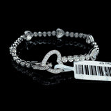 하트 락 이터니티 테니스 다이아몬드 브레이슬릿 14kt