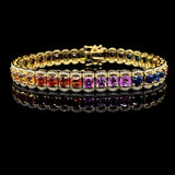 PREORDER | Multi-Colored Gemstones Diamond Bracelet 14kt